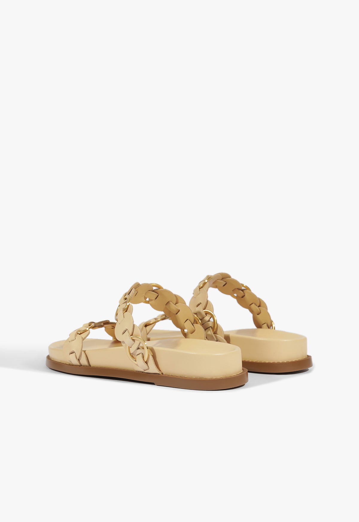 Schutz Selina Beige Leather Sporty Sandal