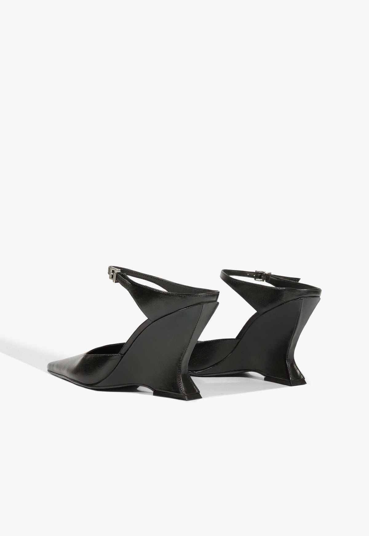 Schutz Siena Buckle Mule Leather Pump