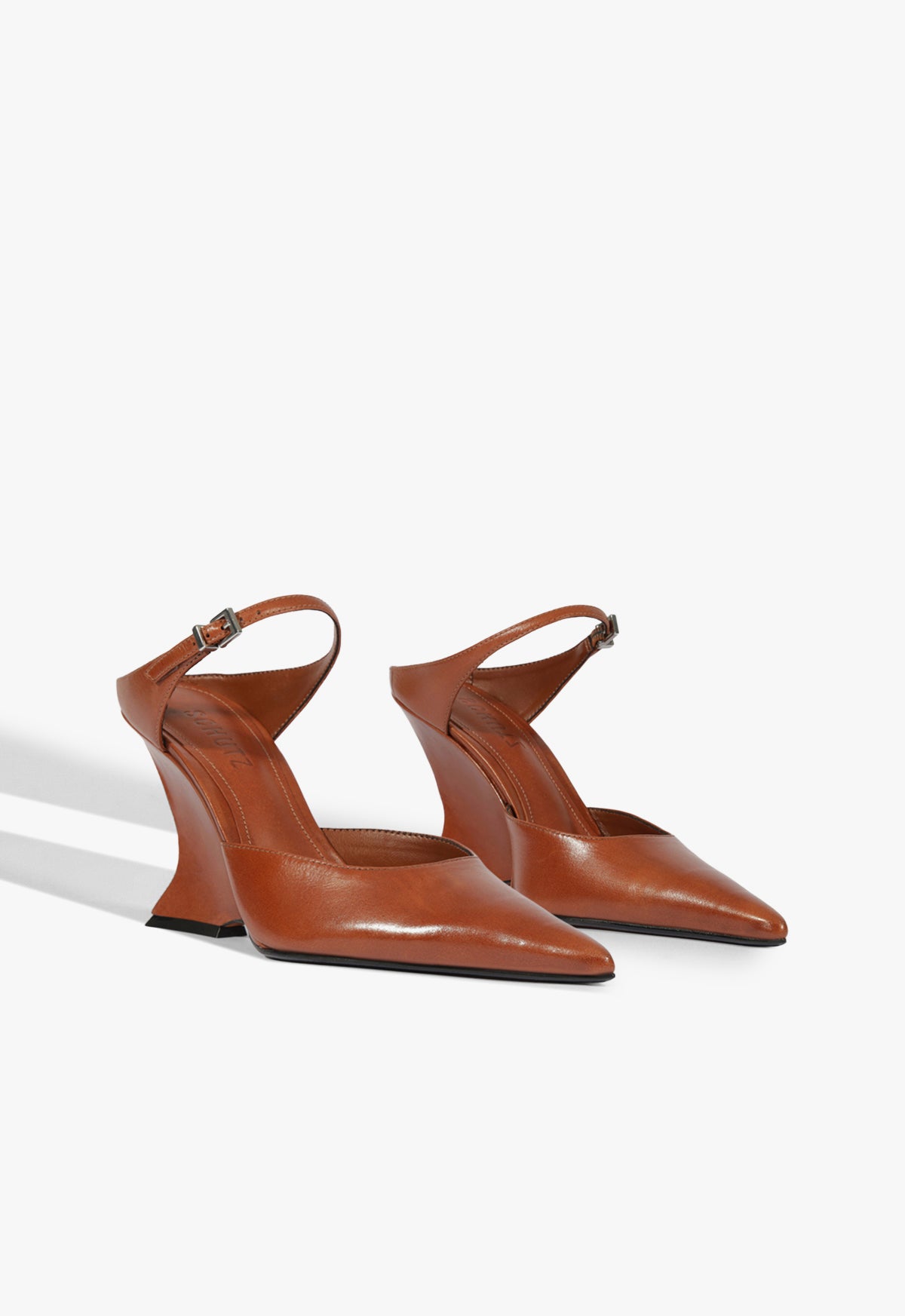 Schutz Siena Buckle Mule Leather Pump