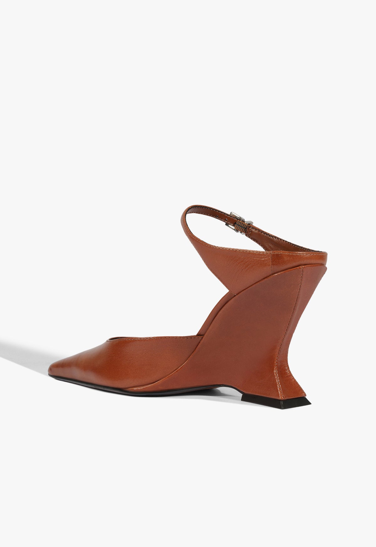 Schutz Siena Buckle Mule Leather Pump