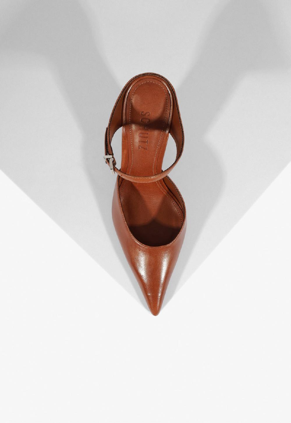 Schutz Siena Buckle Mule Leather Pump