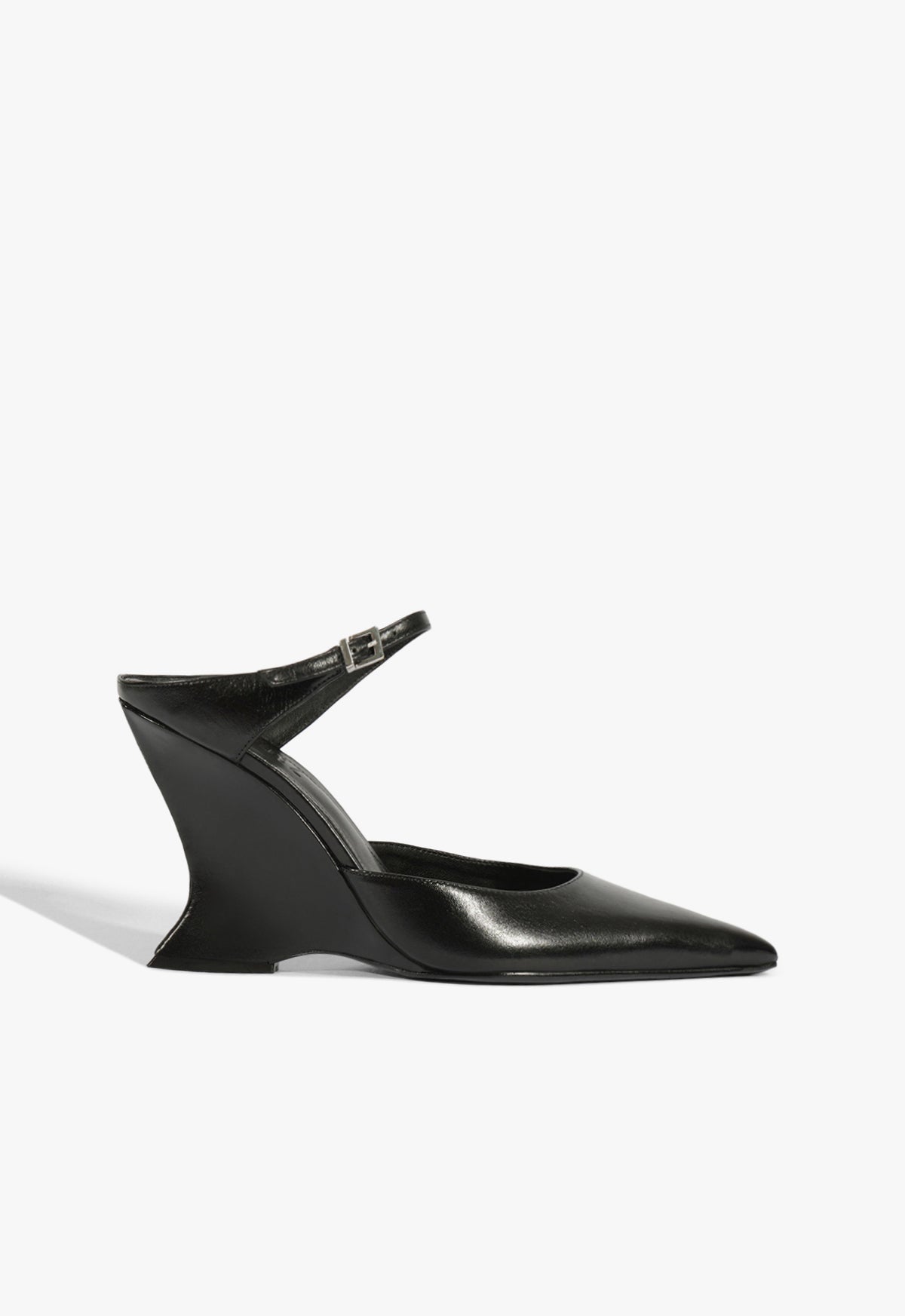 Schutz Siena Buckle Mule Leather Pump