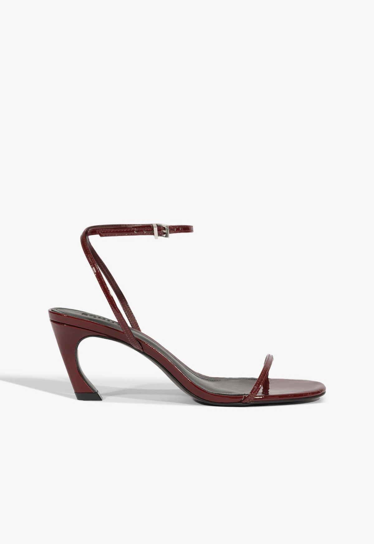 schutz Siena Curve Mid Patent Sandal