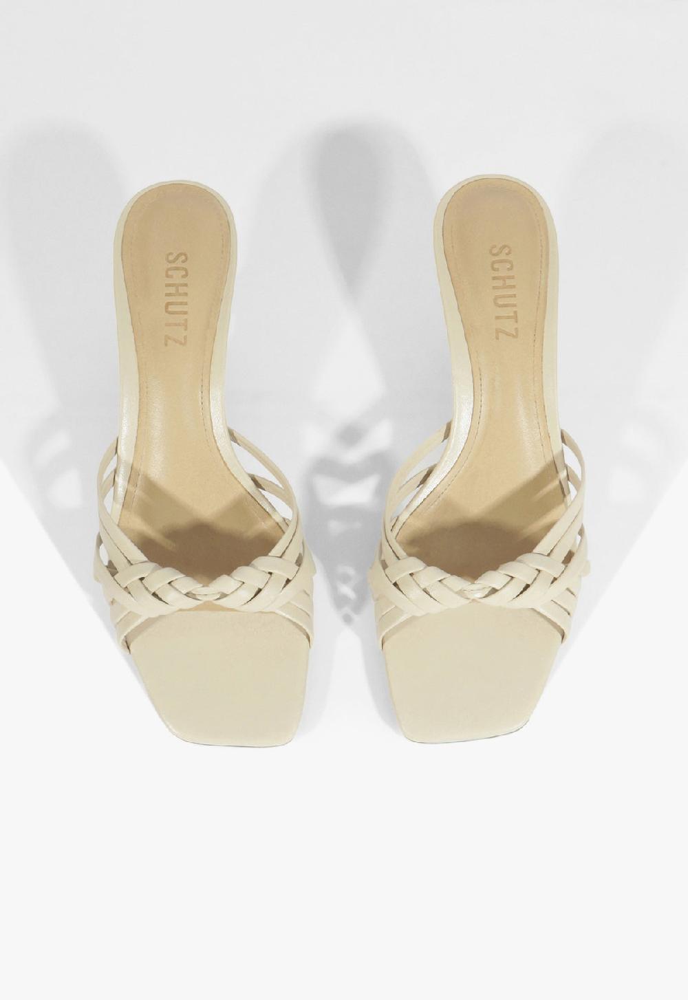 Schutz Tara Mule Mid Leather Sandal