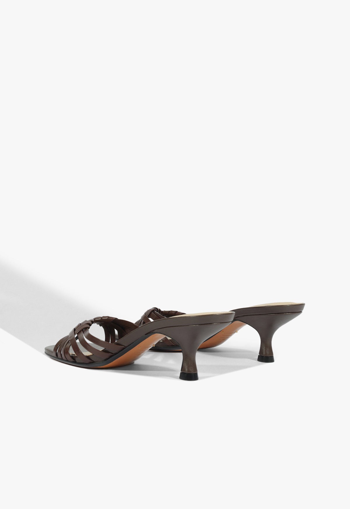Schutz Tara Mule Mid Leather Sandal