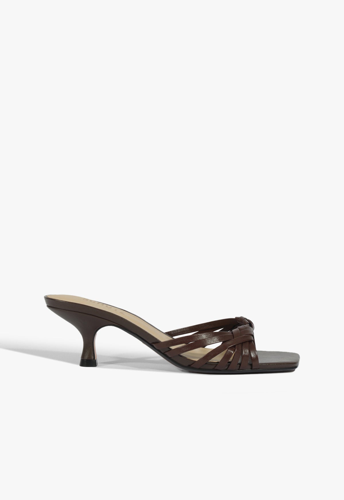 schutz Tara Mule Mid Leather Sandal