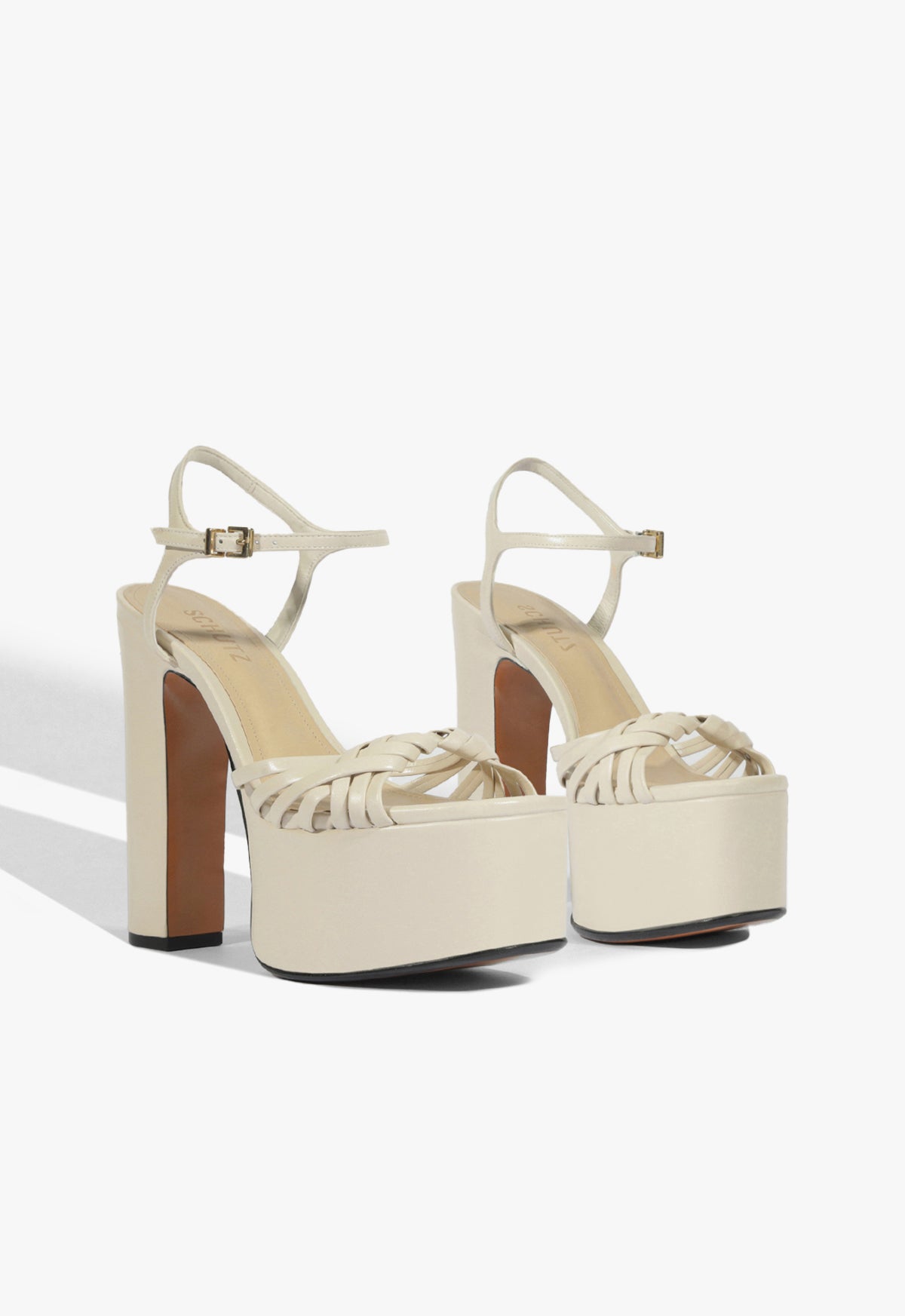 schutz Tara Platform Leather Sandal