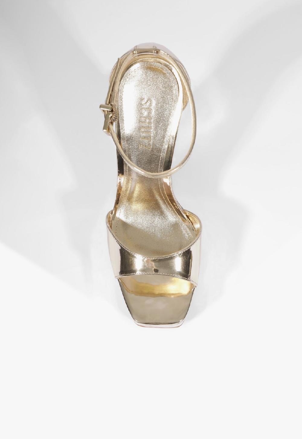 Schutz Tate Platform Metallic Sandal