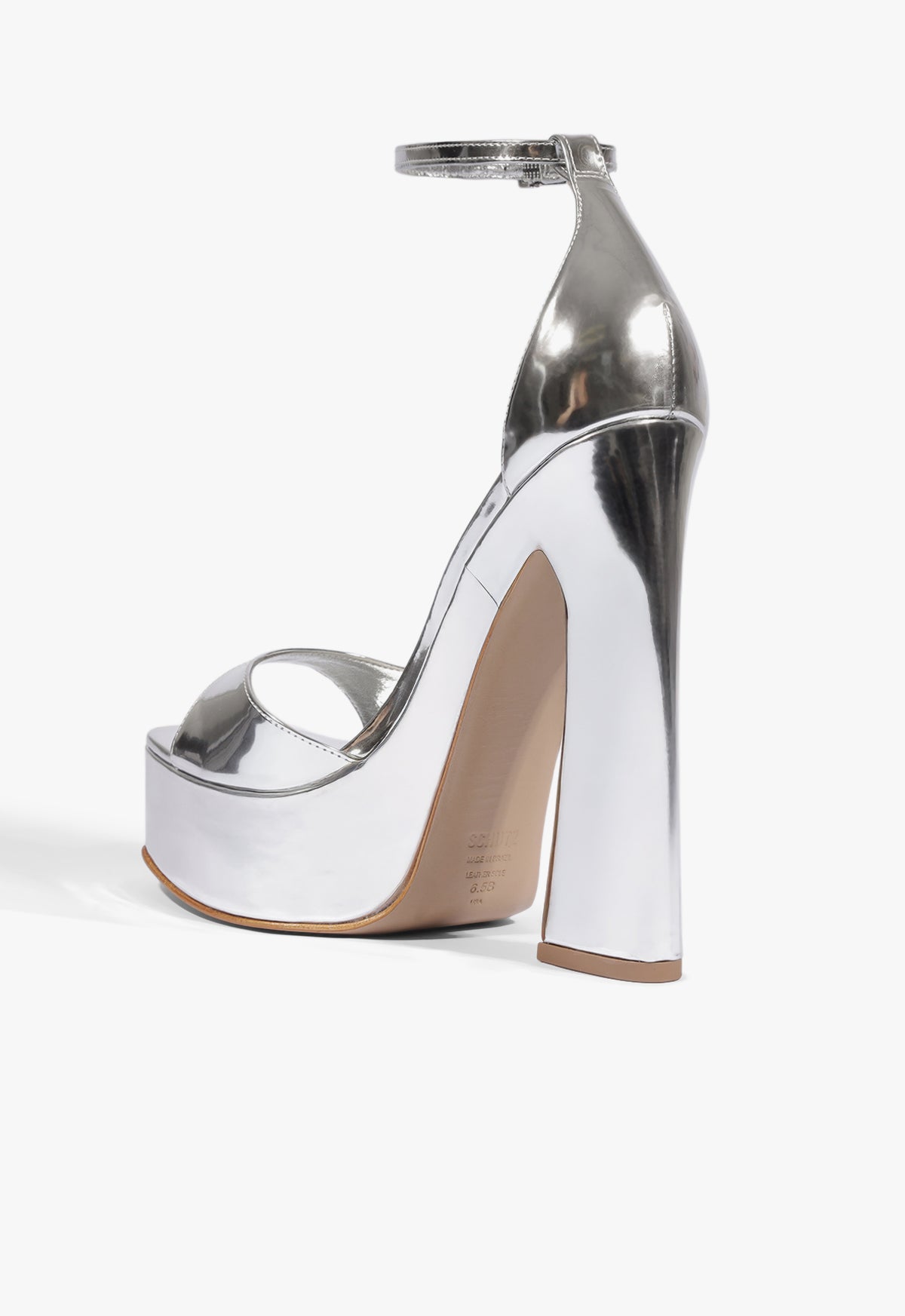 Schutz Tate Platform Metallic Sandal