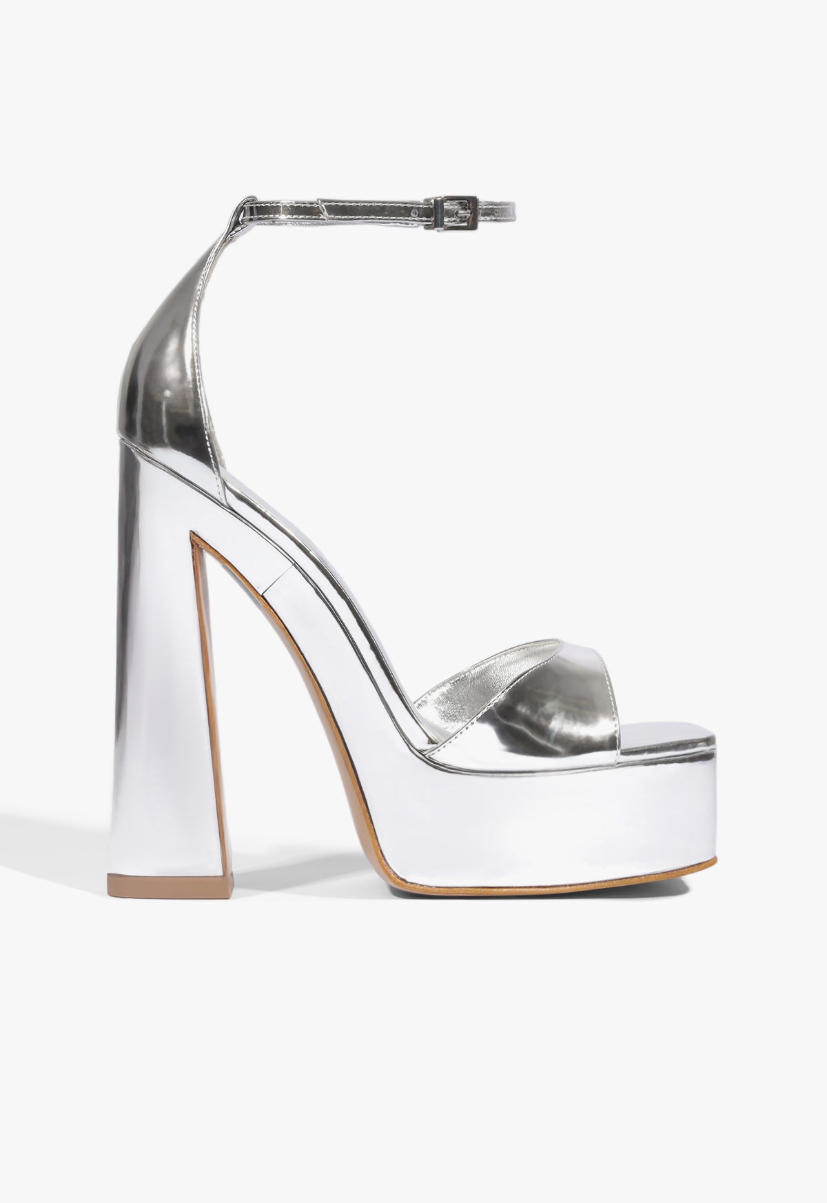 schutz Tate Platform Metallic Sandal