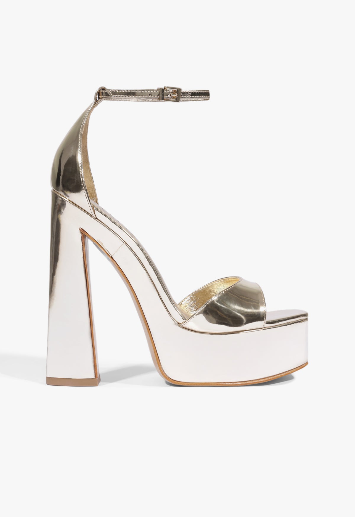 schutz Tate Platform Metallic Sandal
