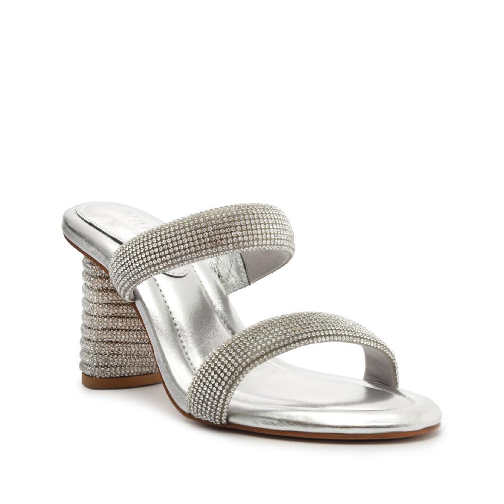 Schutz Tully Glam Metallic Nappa Sandal