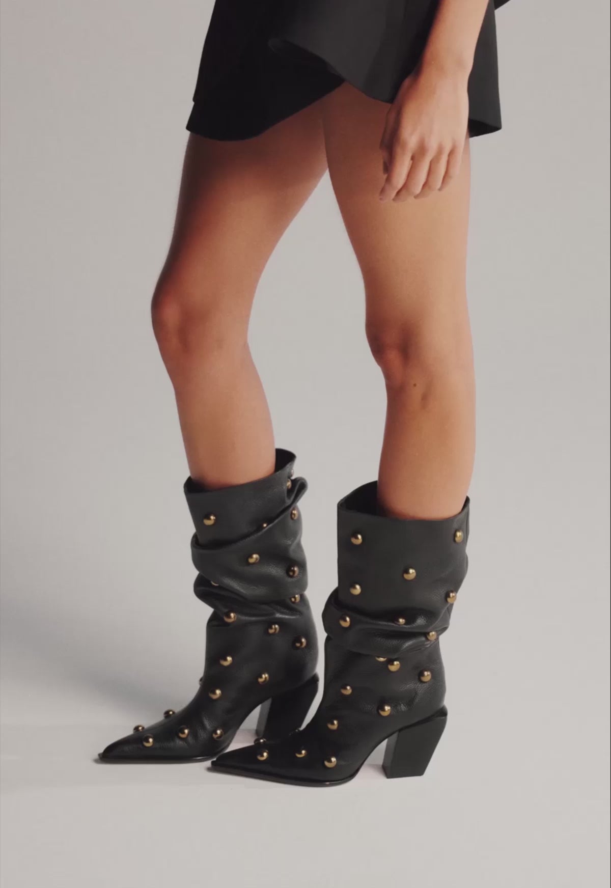 Schutz Tulsa Studs Leather Boot