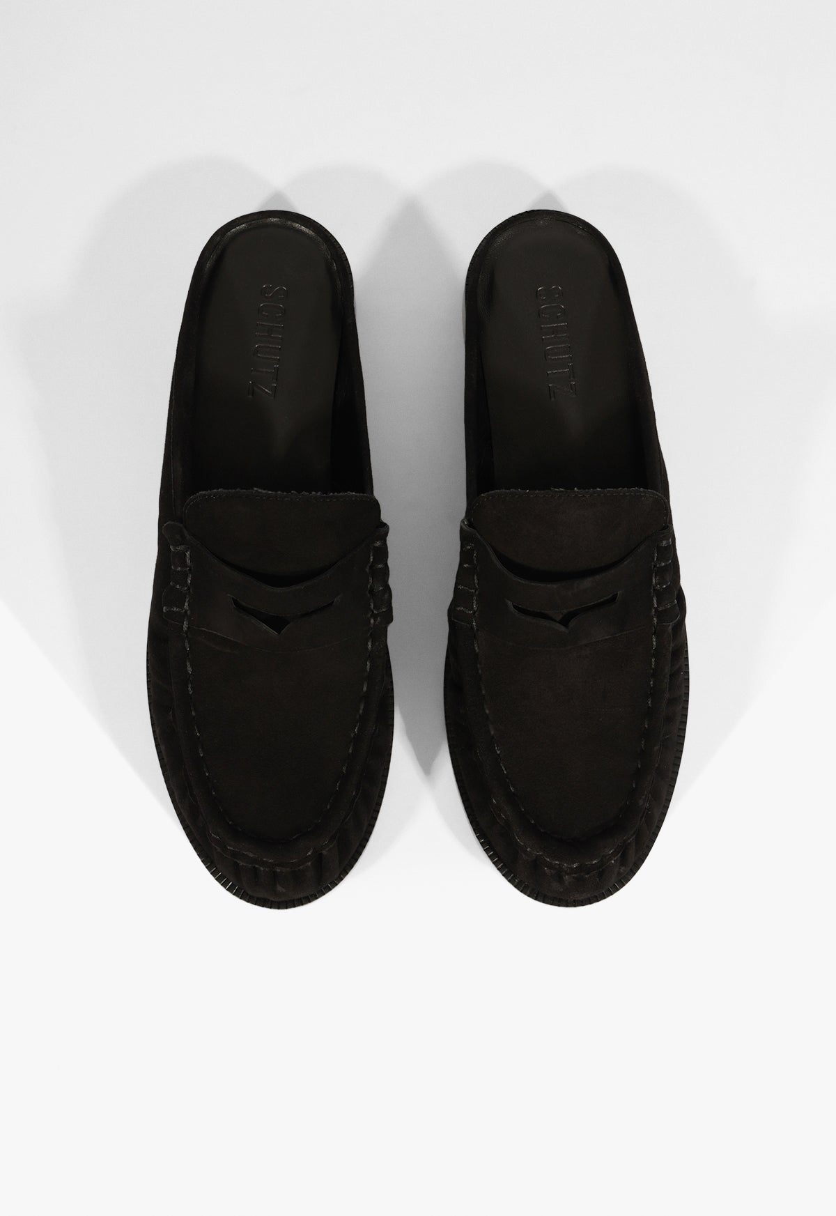 Schutz Tyche Mule Suede Flat