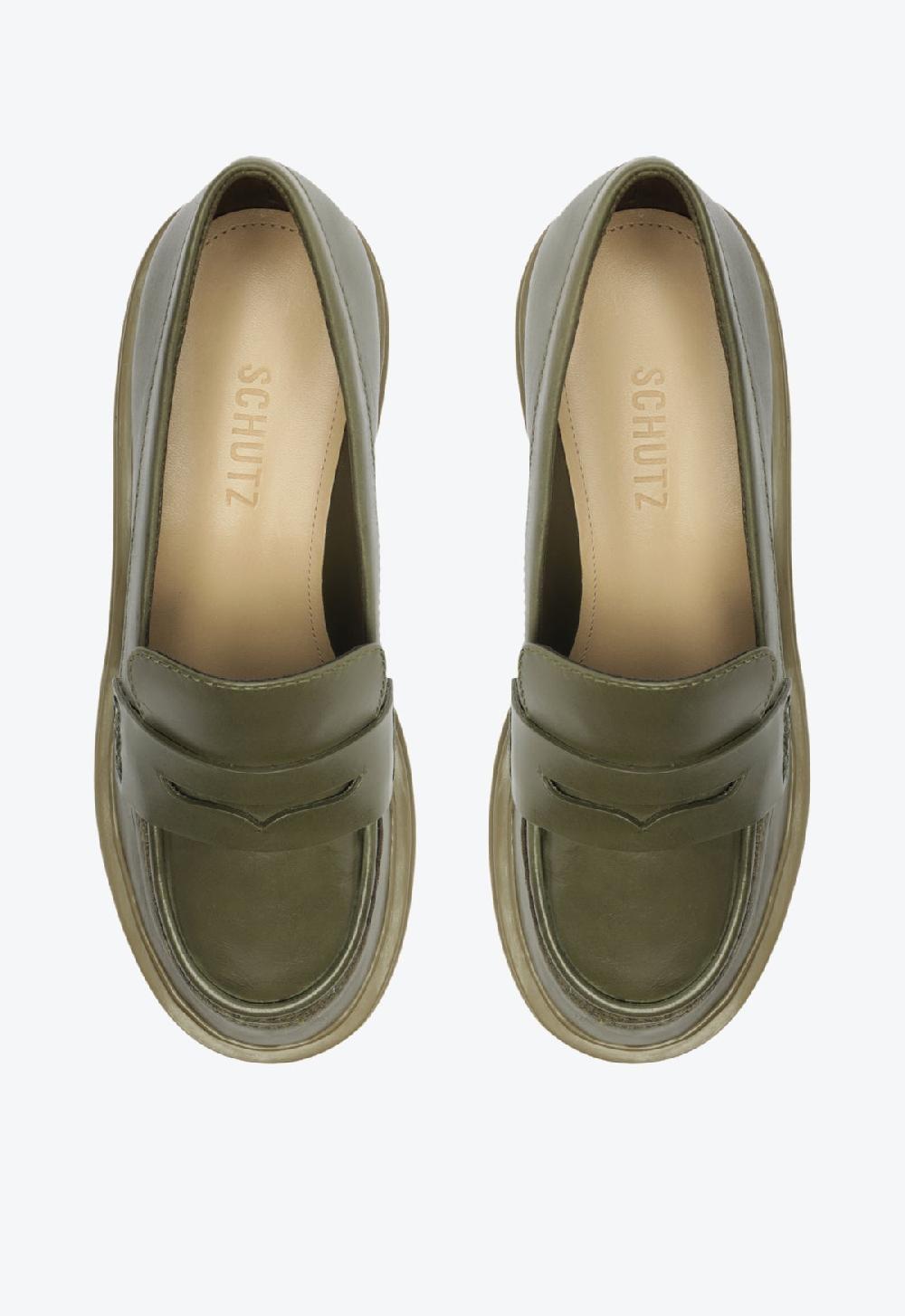 Schutz Viola Tractor Leather Flat