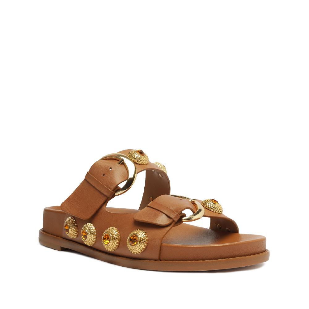 Schutz Vivian Sporty Atanado Leather Sandal