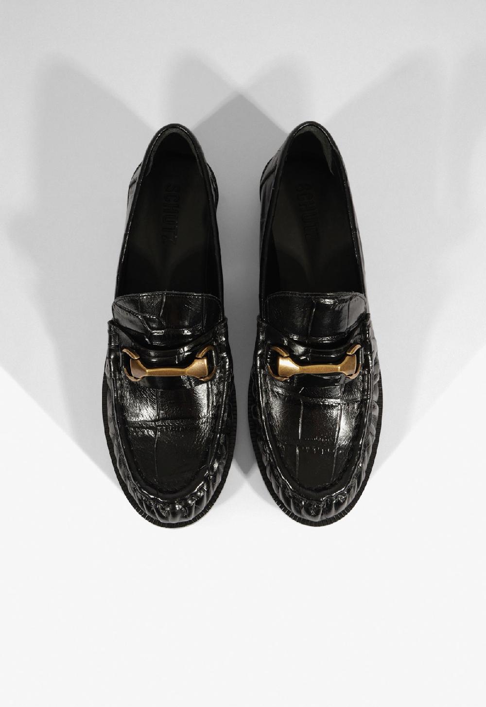 Schutz Yasmina Croc Flat