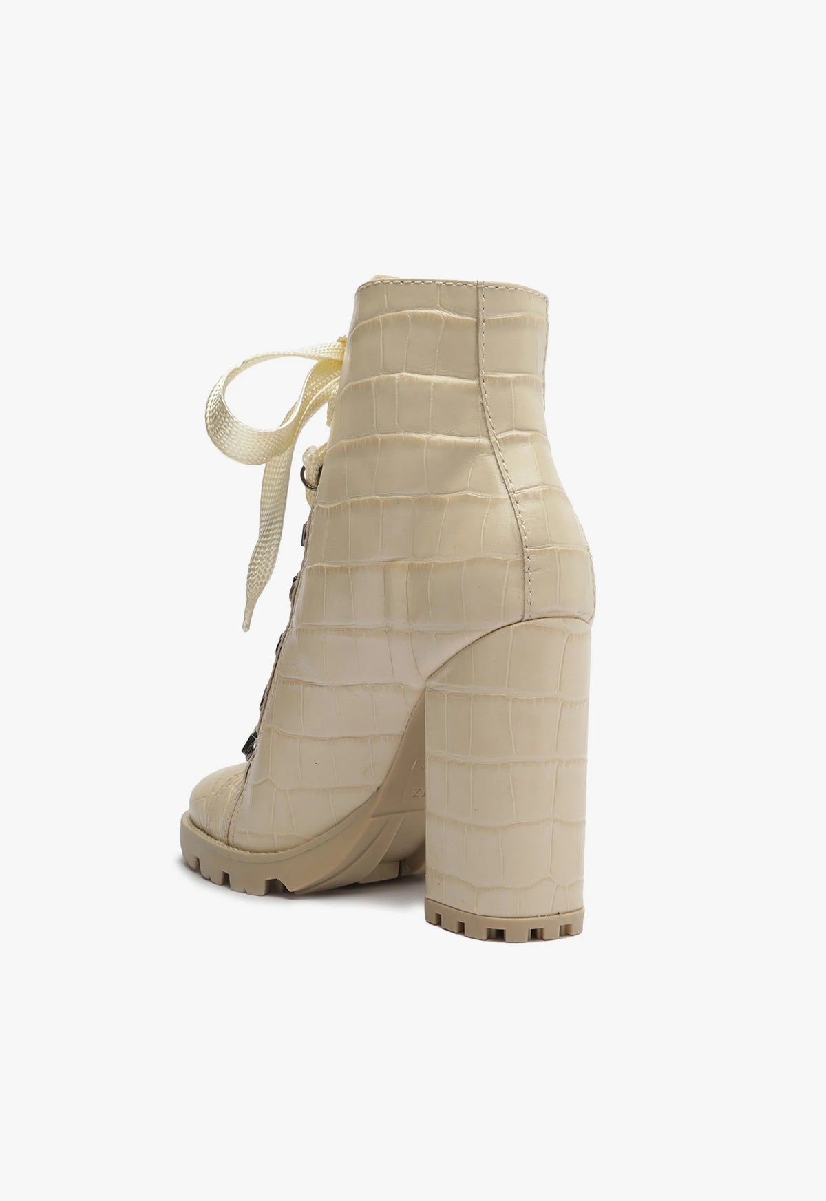 Schutz Zhara Crocodile-Embossed Leather Bootie
