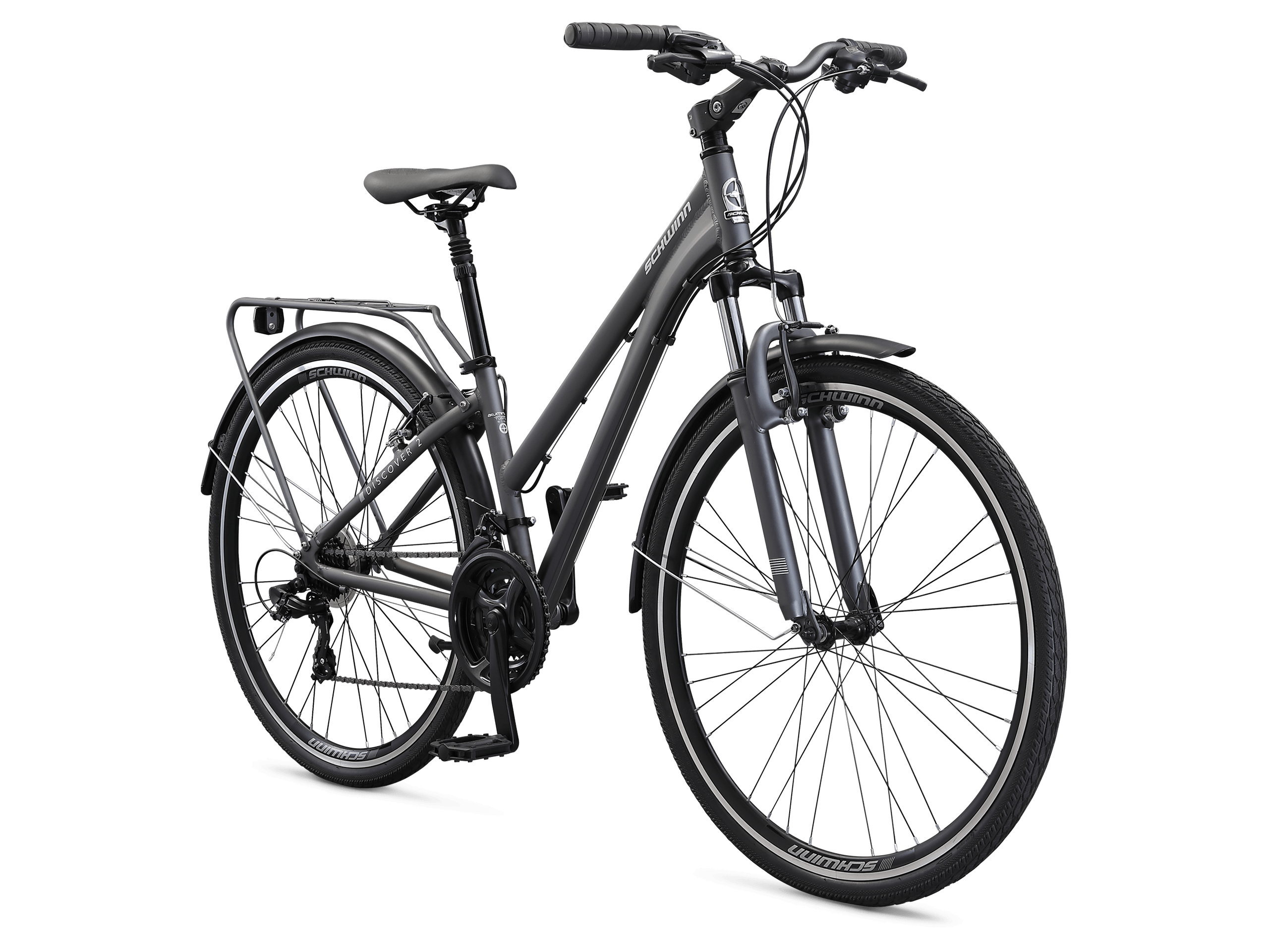 Schwinn Discover 2 Step-Thru 700c Hybrid Bike Grey