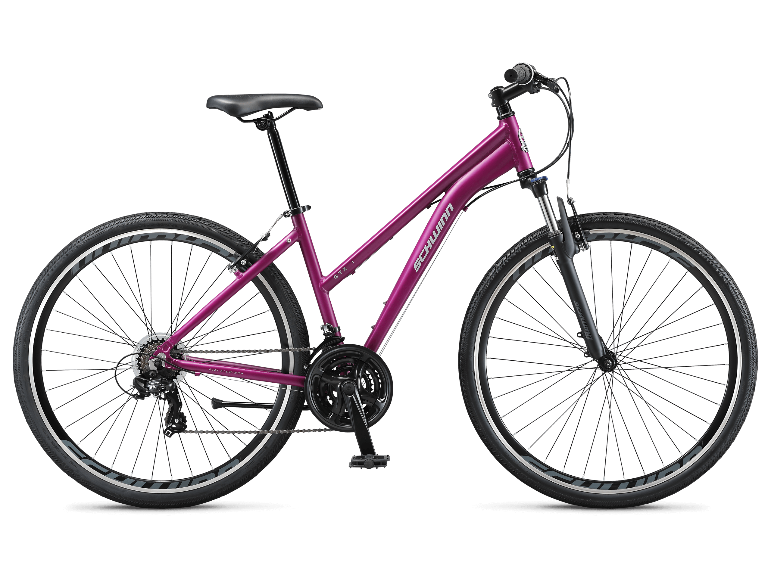schwinn GTX 1 Step-Thru 700c Hybrid Bike Purple