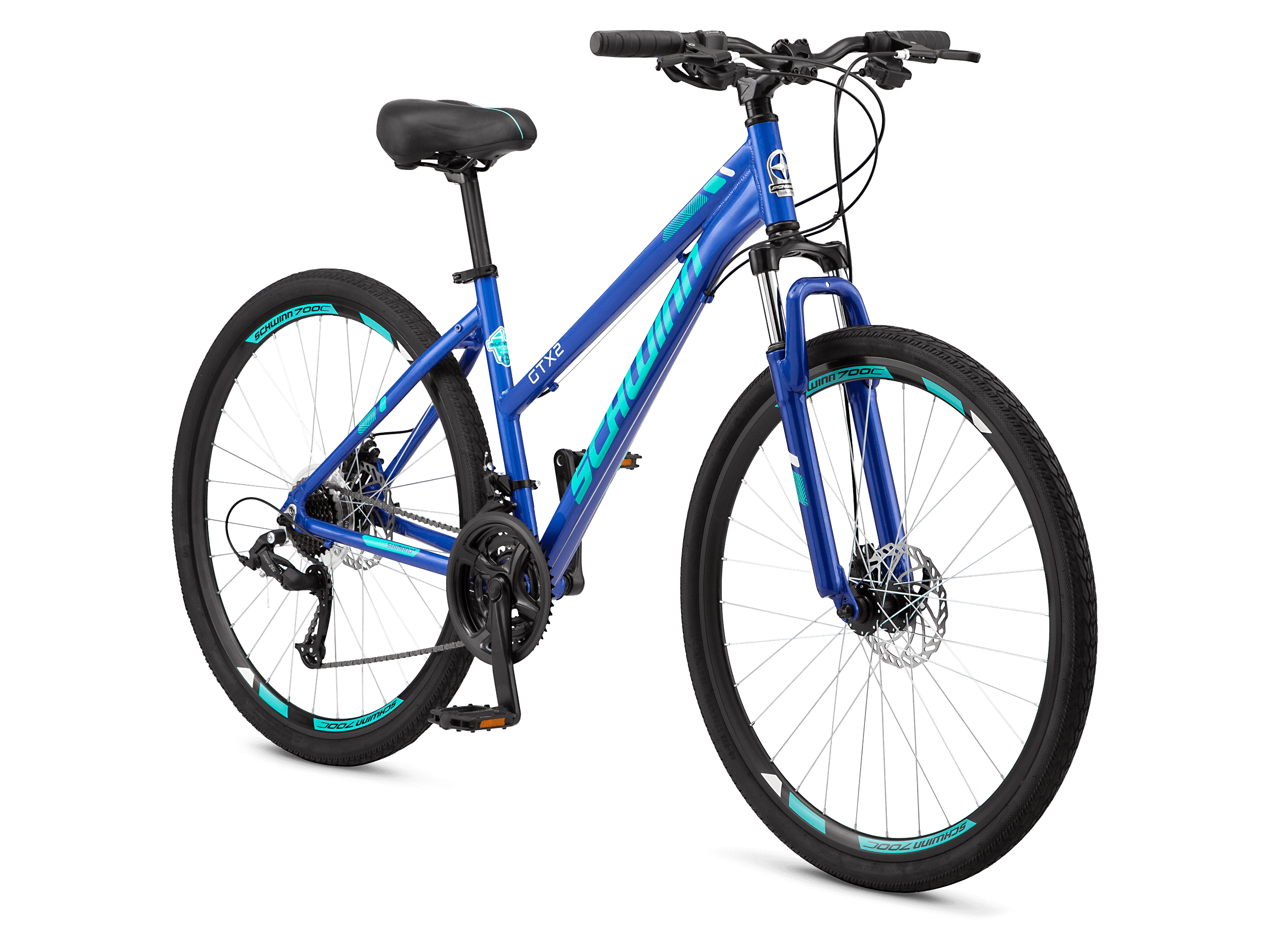 Schwinn GTX 2 Step-Thru 700c Hybrid Bike Blue