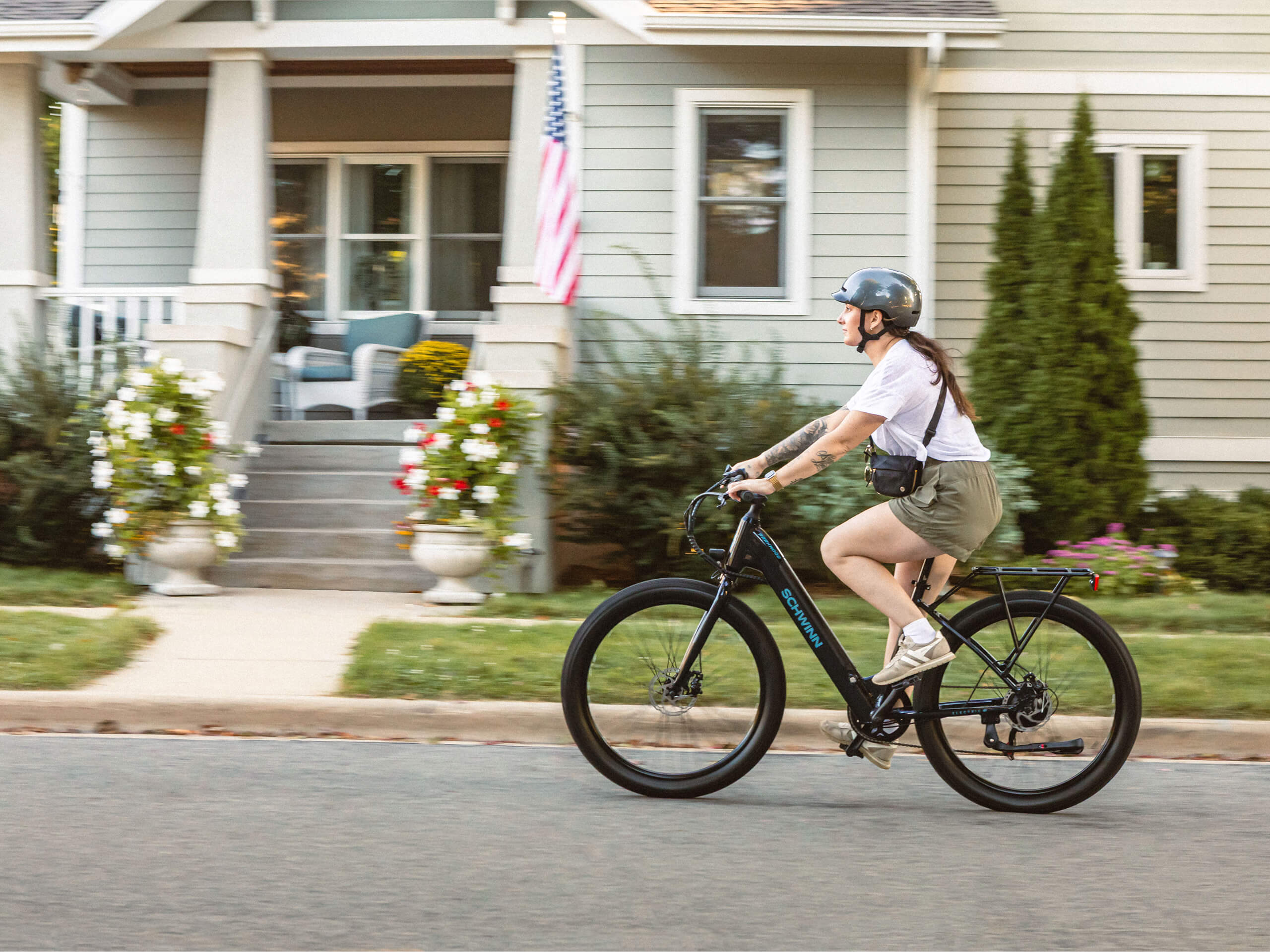 Schwinn Parkwood Electric Bike Electric Bike Blue