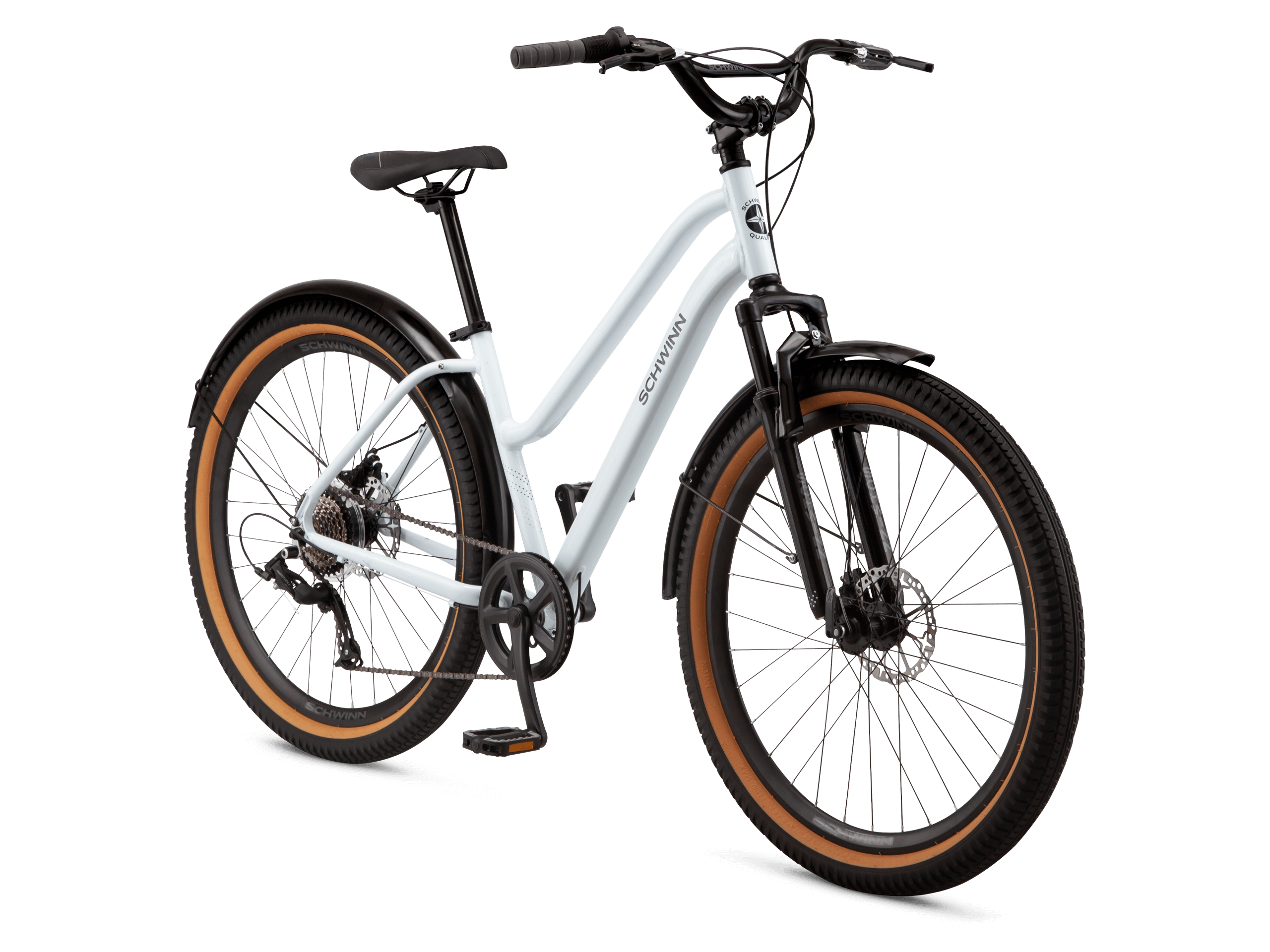Schwinn Vega CE Low-Step 27.5in Hybrid Bike White