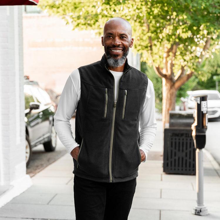 scottevest Fleece Crest Vest for Men Black