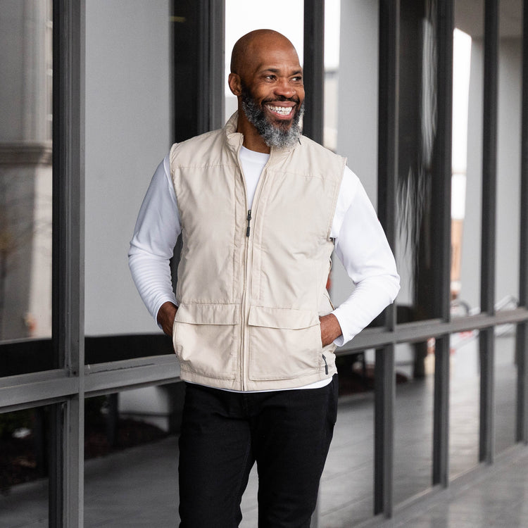 scottevest Q.U.E.S.T. Vest for Men Beige