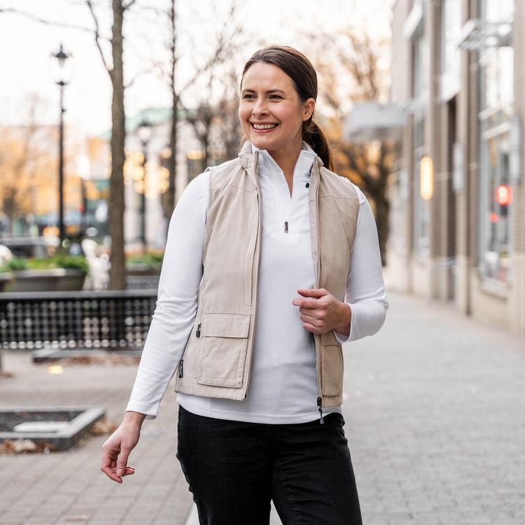 scottevest Q.U.E.S.T. Vest for Women Beige