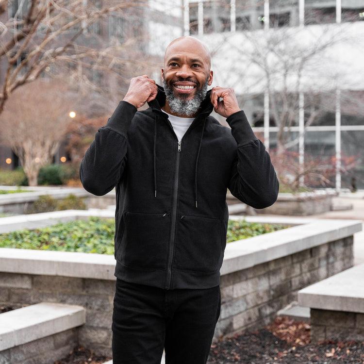 scottevest The Microfleece Hoodie Black