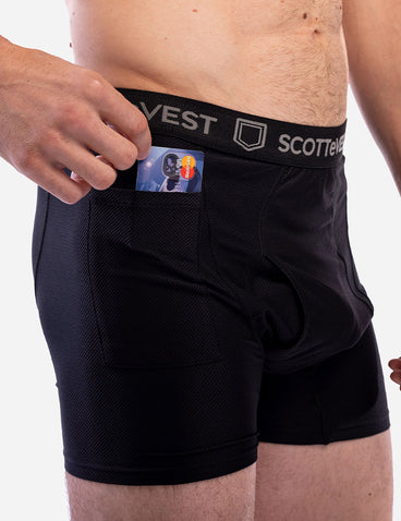 Scottevest Travel Boxer Brief Black