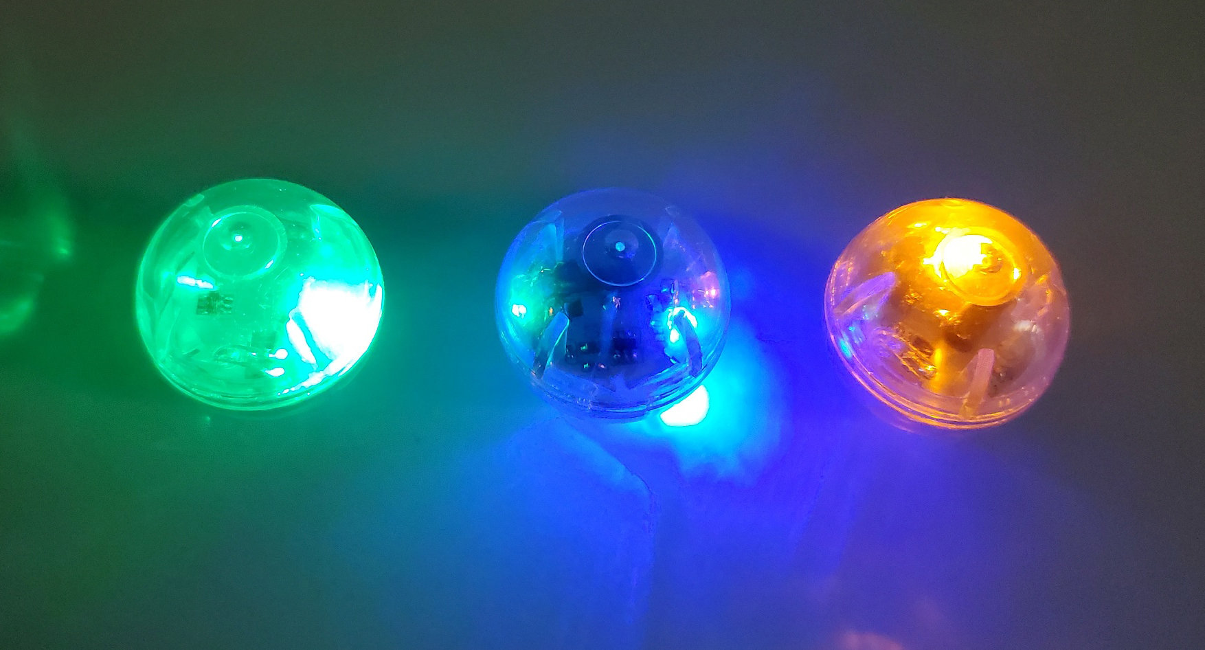 sd toys Three Pack Green Blue and Yellow Slow Blinking Marble