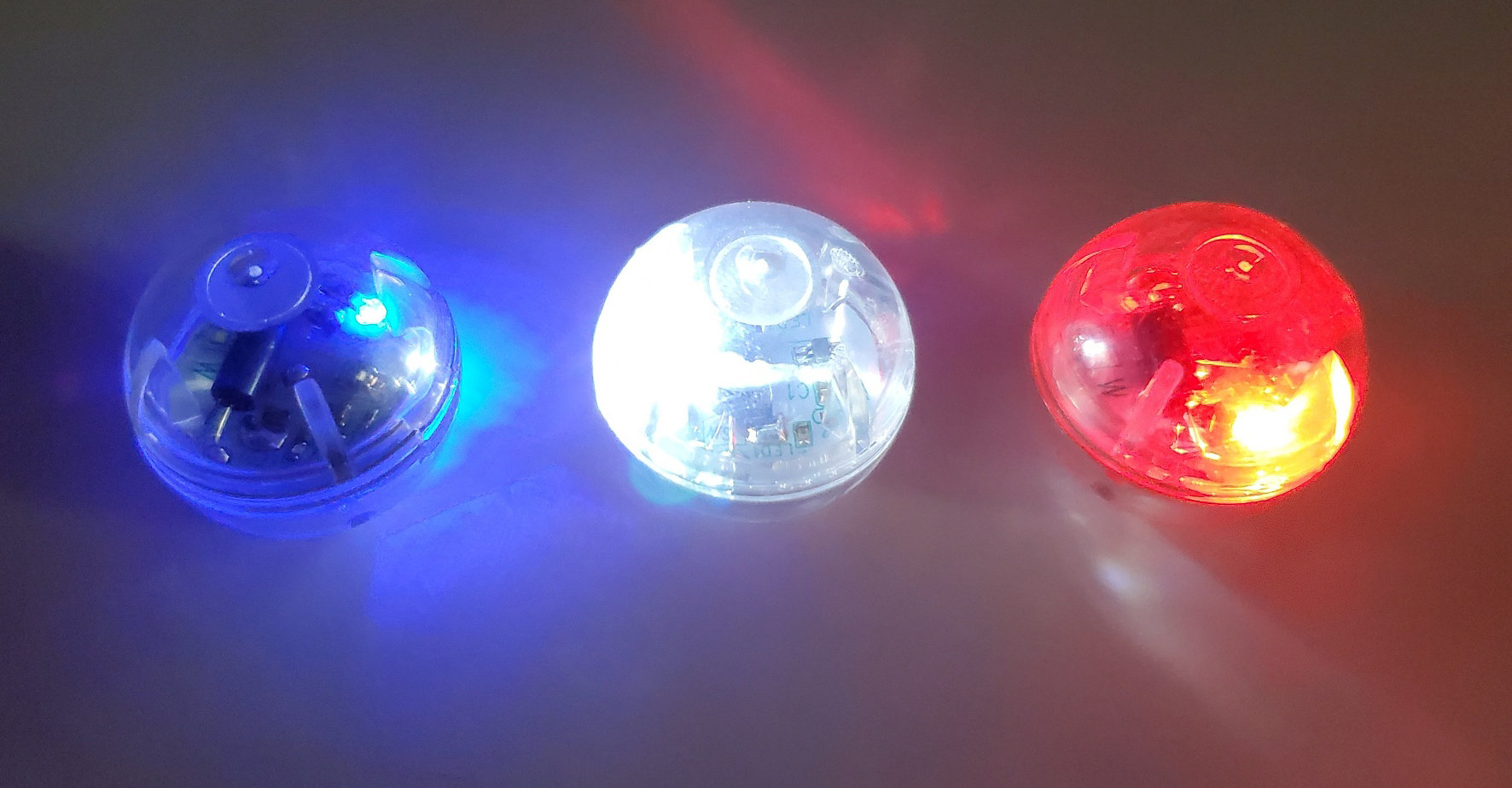 sd toys Three Pack Red White and Blue Slow Blinking Marble