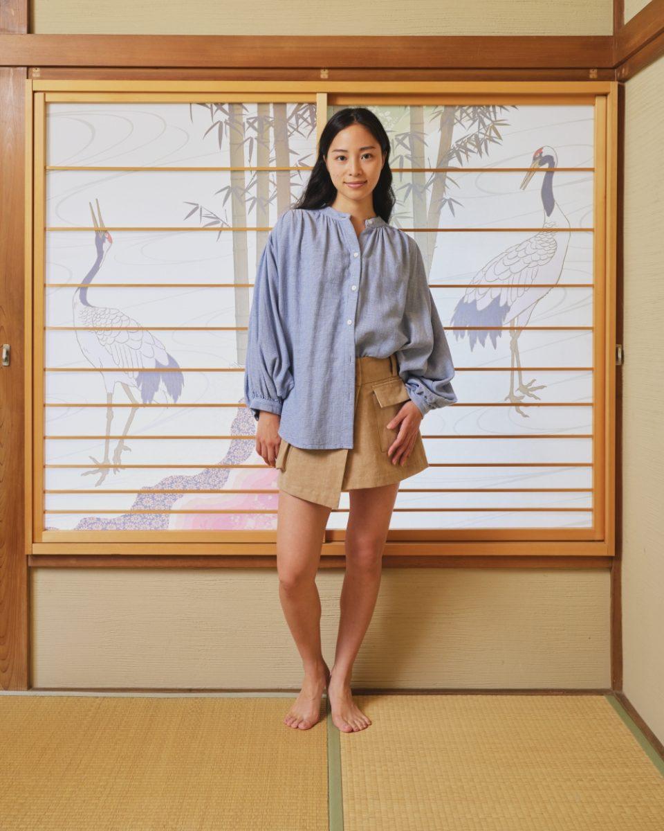 Balloon Blouse Denim Structure - Sea Me Happy