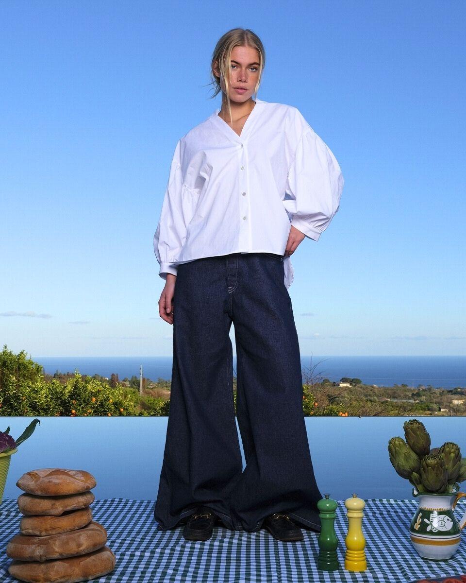 Bolly Blouse Poplin Uni - Sea Me Happy