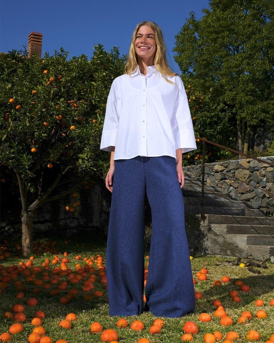 Boxy Shirt Poplin Uni - Sea Me Happy