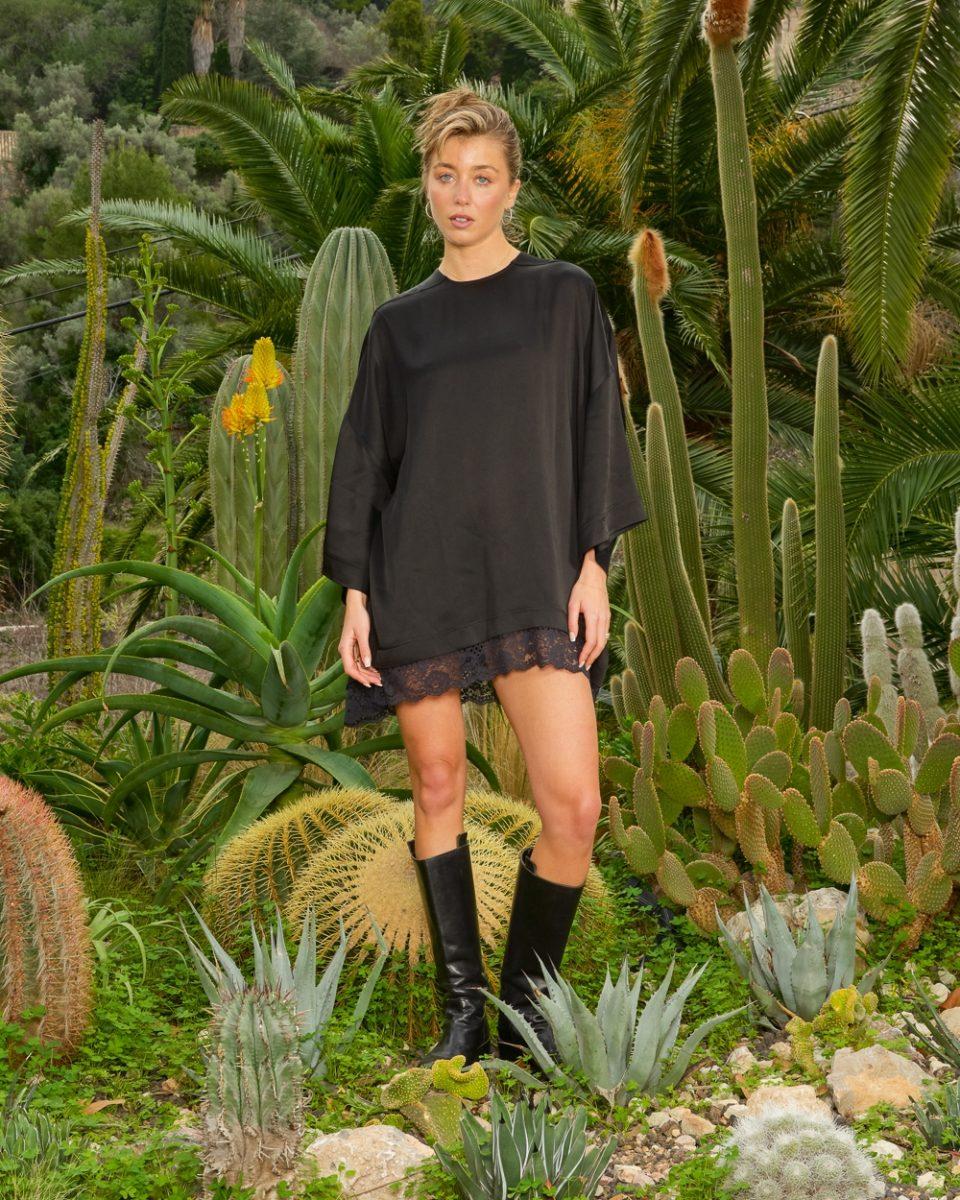 Eloise Dress Satin & Lace - Sea Me Happy