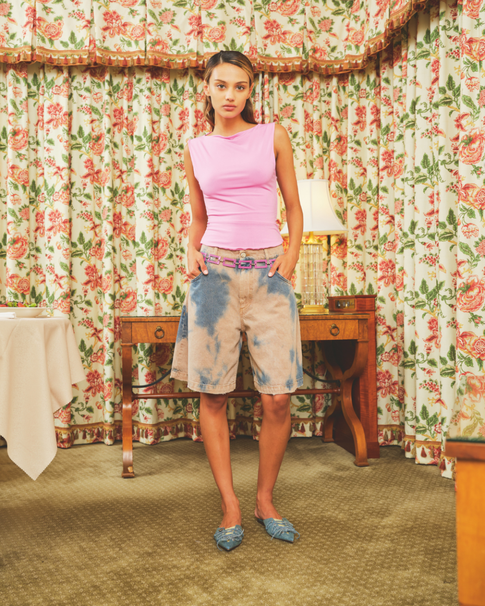 Fred shorts denim destressed sandy ocean - Sea Me Happy