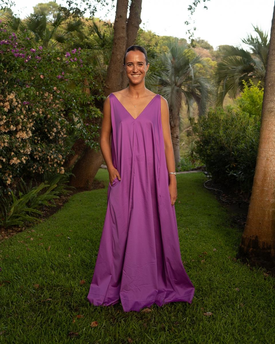 Jill Dress Cotton Satin - Sea Me Happy