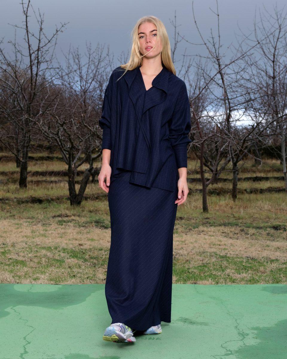 Penelope Shirt Wool Striped - Sea Me Happy