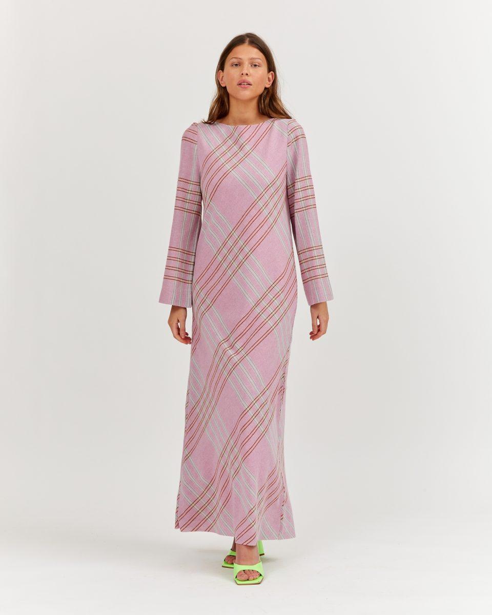 Pippa Dress Soft Wool Checked - Sea Me Happy