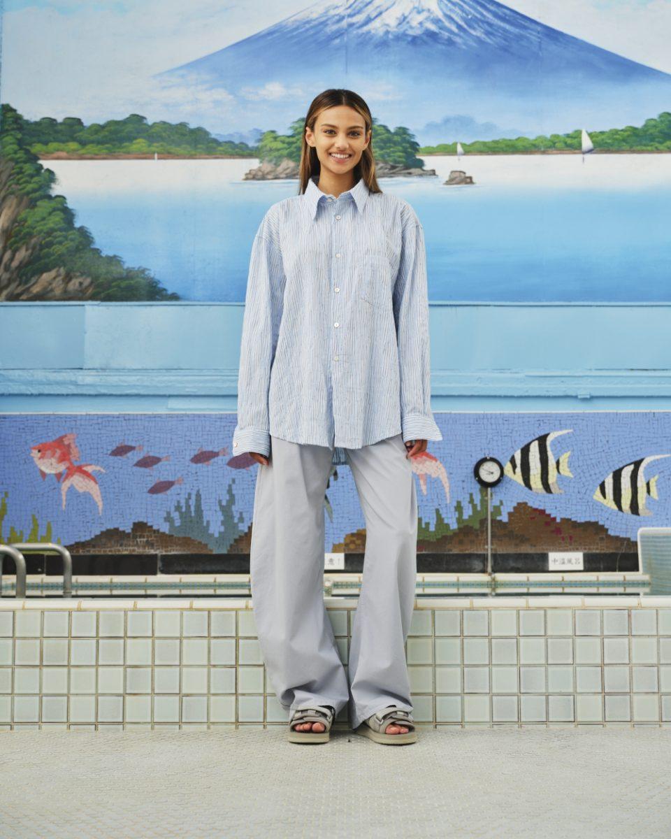 Poppy Shirt Japanese Striped - Sea Me Happy