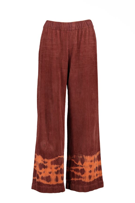 Sea Me Happy Wide Rib Gypsy Pants hand dyed. Butt-enhancing trousers