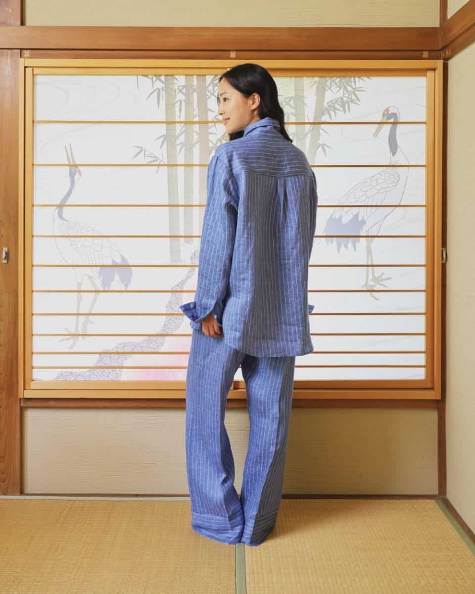 Shibuya Blouse Shiny Linen - Sea Me Happy