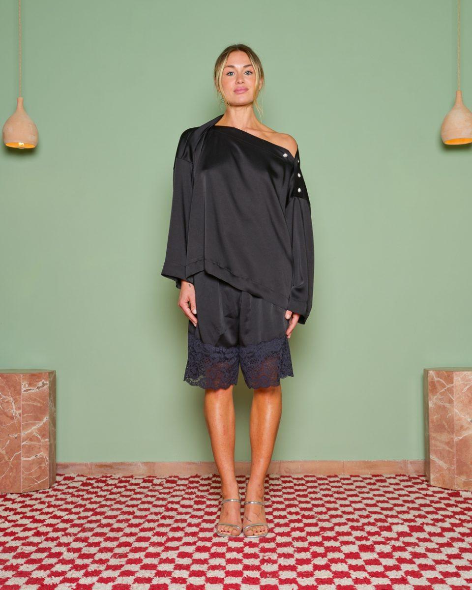 Tyson Shorts Satin & Lace - Sea Me Happy