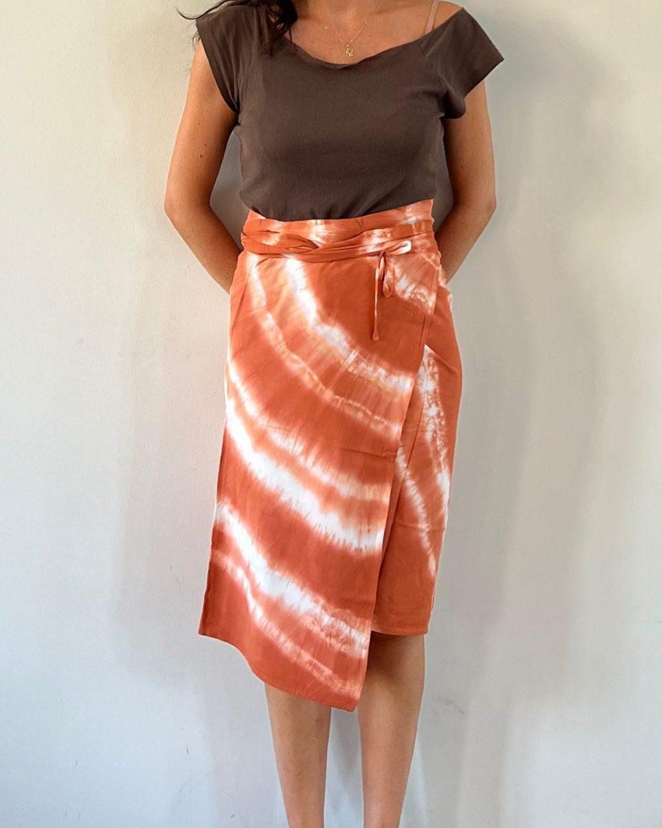 Wrap skirt tie dye long - Sea Me Happy
