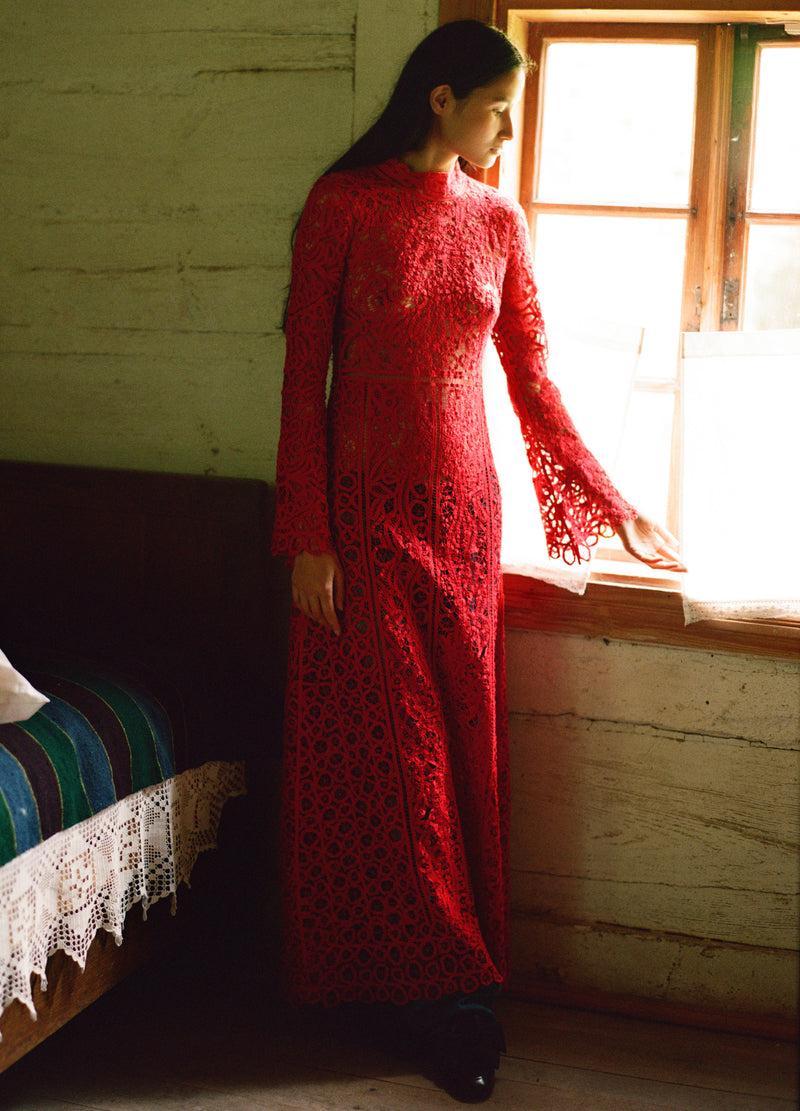 Sea New York Adelina Dress Red