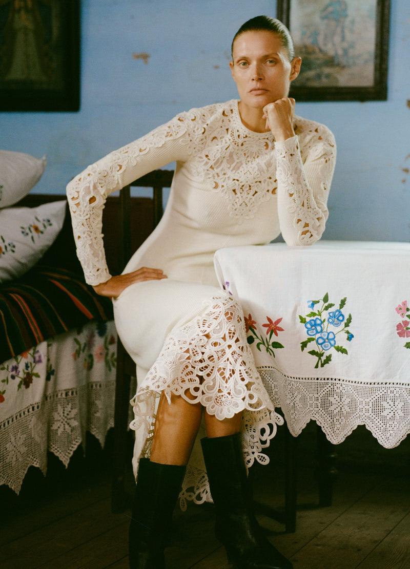 sea new york Adelina L/S Dress Cream