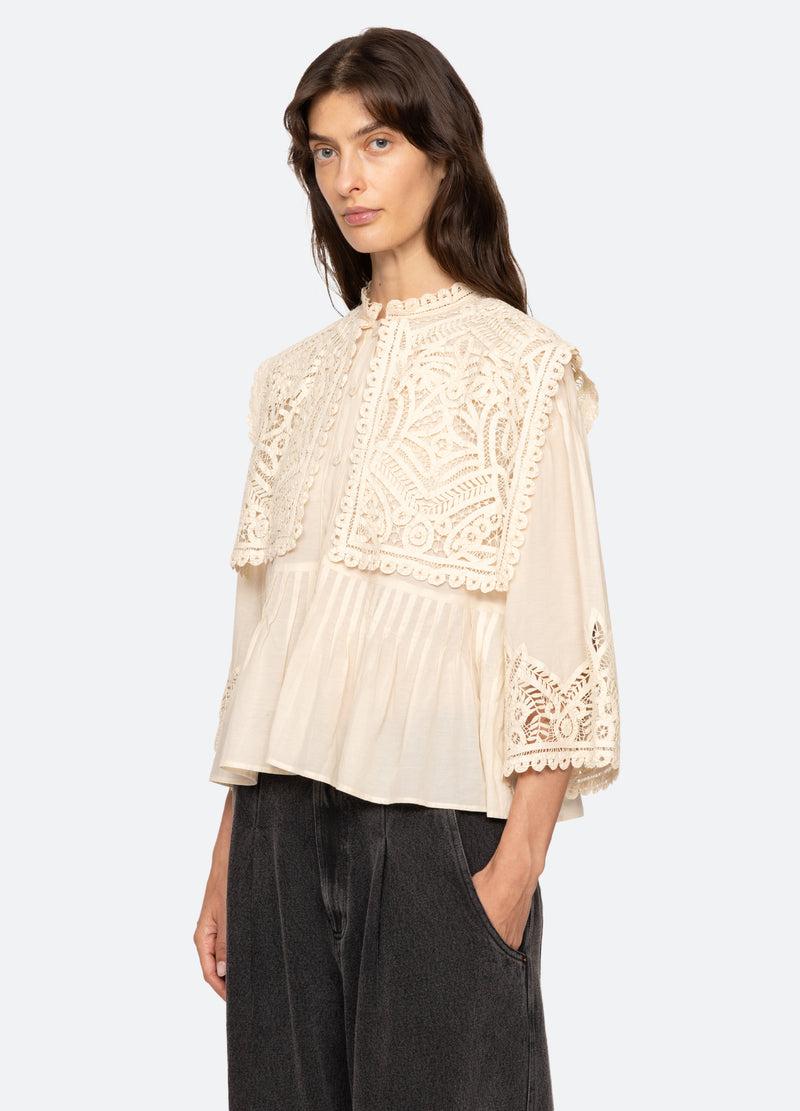 Sea New York Adelina S/S Top Cream